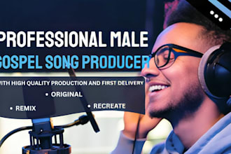 record, sing soulful, jingle gospel background music, record vocals and harmony