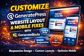 customize generatepress website layout mobile fixes with generateblocks