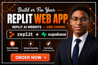 build your replit web app, fix replit bugs, saas mvp and vibe coding