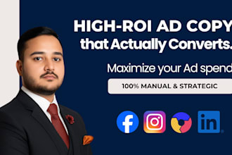 write high converting ad copy for facebook instagram and google ads