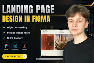 design a modern landing page in figma