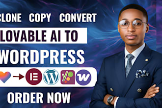 convert lovable ai website to wordpress, redesign lovable website to your style