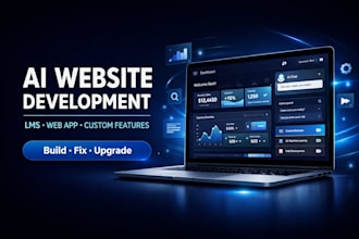 build fix, or develop your ai website, lms website, elearning website or web app
