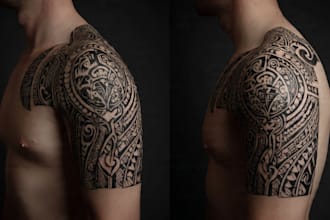 create a profesional tribal tattoo design