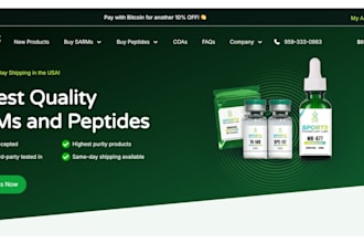 build fda compliant research peptide website supplement website peptide store