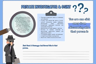 do investigation, osint, background checks
