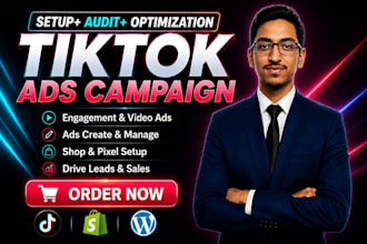 setup and run tiktok ads campaign, tiktok advertising for leads and sales