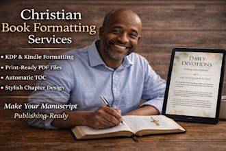 format your christian devotional book for amazon KDP and paperback