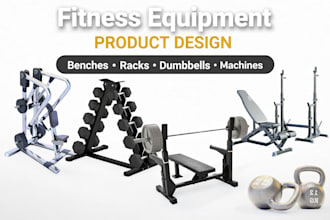 3d product design 3d product rendering gym equipment design industrial cad model