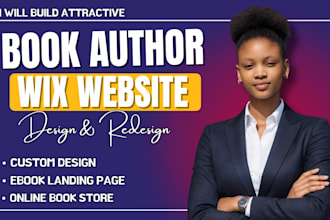 design wix website for author, redesign wix ebook website, wix online book store