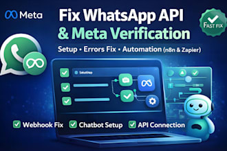 setup whatsap api, meta business verification, fix meta business manager