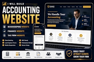 build accounting website bookkeeping website finance and tax firm website