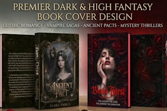 design dark romance cover, fantasy gothic amazon kdp ebook paperback book cover