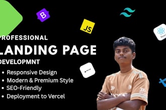 develop a responsive landing page website