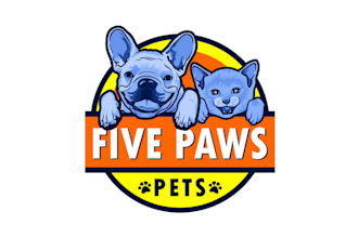 create a fun stand out perfect logo for five paws