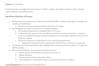 create or improve your standard operating procedure