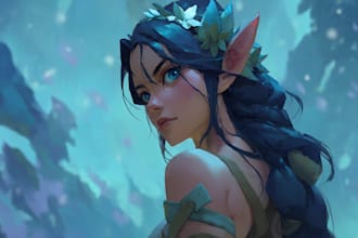 create fantasy character portrait art