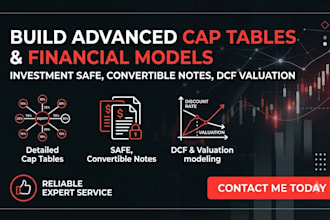 do model cap tables investment safe convertible note discount cashflow valuation