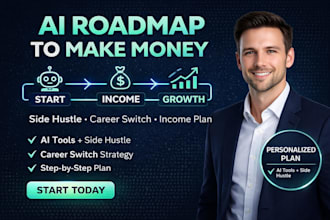 do, build, create an ai roadmap for side hustle, career switch and income