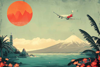 design retro vintage travel poster