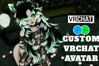 create vrchat avatar, vrc avatar, nsfw vr character, femboy furry avatar edit