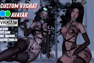 create vrchat avatar, vrc avatar, nsfw vr character, femboy furry avatar edit