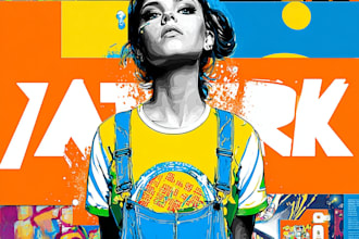 create a unique street pop art illustration