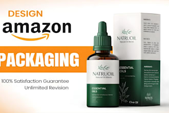 do custom packaging design product label box amazon branding packaging dieline