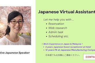 be your reliable japanese virtual assistant in english and japanese