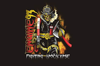design high quality fire fighter vintage logo with fastest delivery