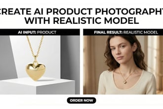 create ai product photography with realistic model
