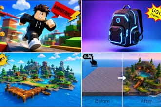 create roblox animations, ugc items, maps and game edits