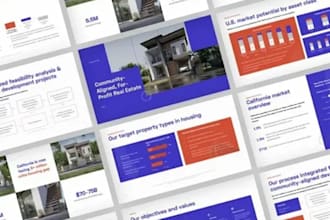 design real estate pitch deck investor presentation for funding powerpoint