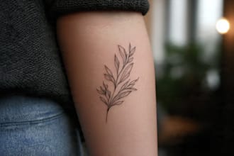 create a minimalist fine line tattoo design