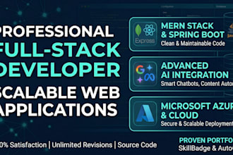 develop scalable web solutions using spring boot or mern
