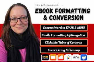 convert word, PDF to epub kindle, mobi, ebook format