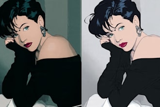 convert your photo into patrick nagel art