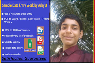 do accurate data entry, data mining and copy paste tasks
