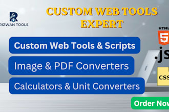 create professional web tools and scripts for you