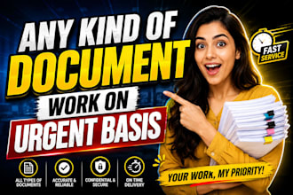 do bank statement work on urgent basis