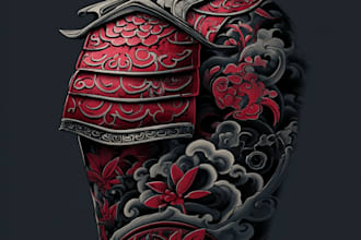 make a japanese tattoo art design