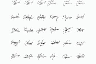 create an artistic signature or autograph design