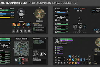 design game UI hud and interactive game interface