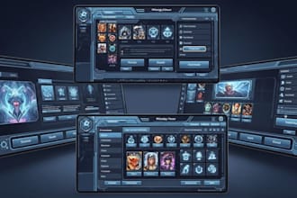 design multiplayer game UI game interface hud digital interactive game assets