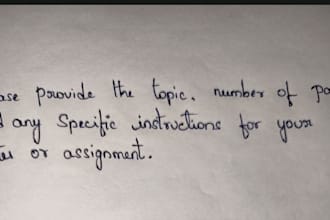 write neat handwritten notes, assignments, and projects for students