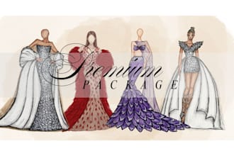 create custom fashion illustrations and outfit designs