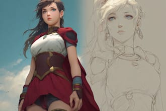 draw anime couple or group fan art