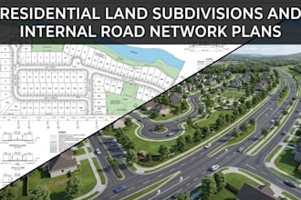design residential land subdivisions and internal road network plans