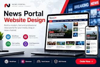 design a professional news portal wordpress website