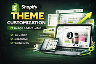 do shopify theme customization design and shopify store setup